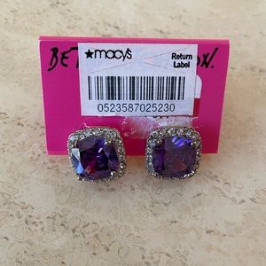Betsey Johnson Amethyst Earrings